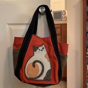 Chala Orange Cat Tote